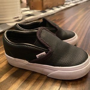 Vans Black Slip-On Sneakers - Size 6